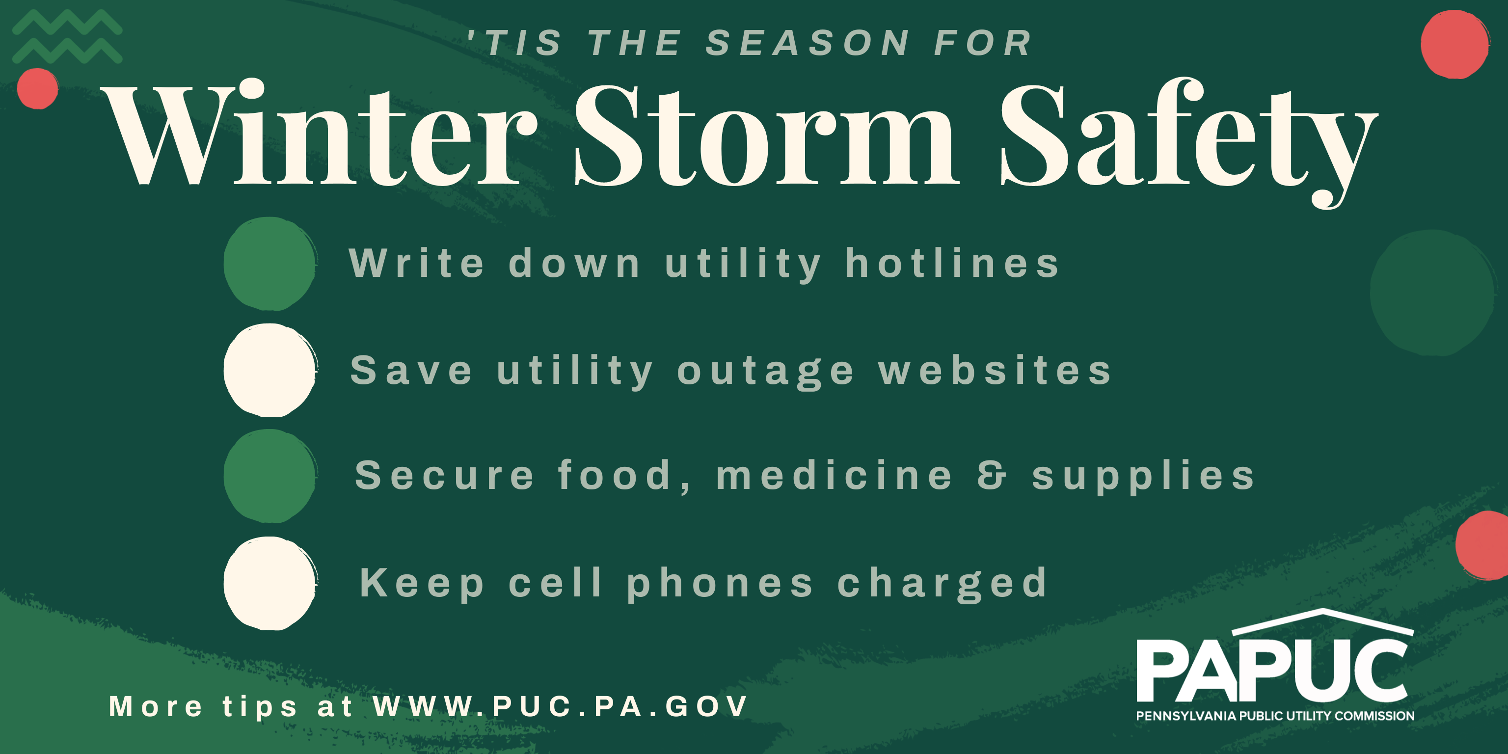 PUC Winter Storm Safety banner