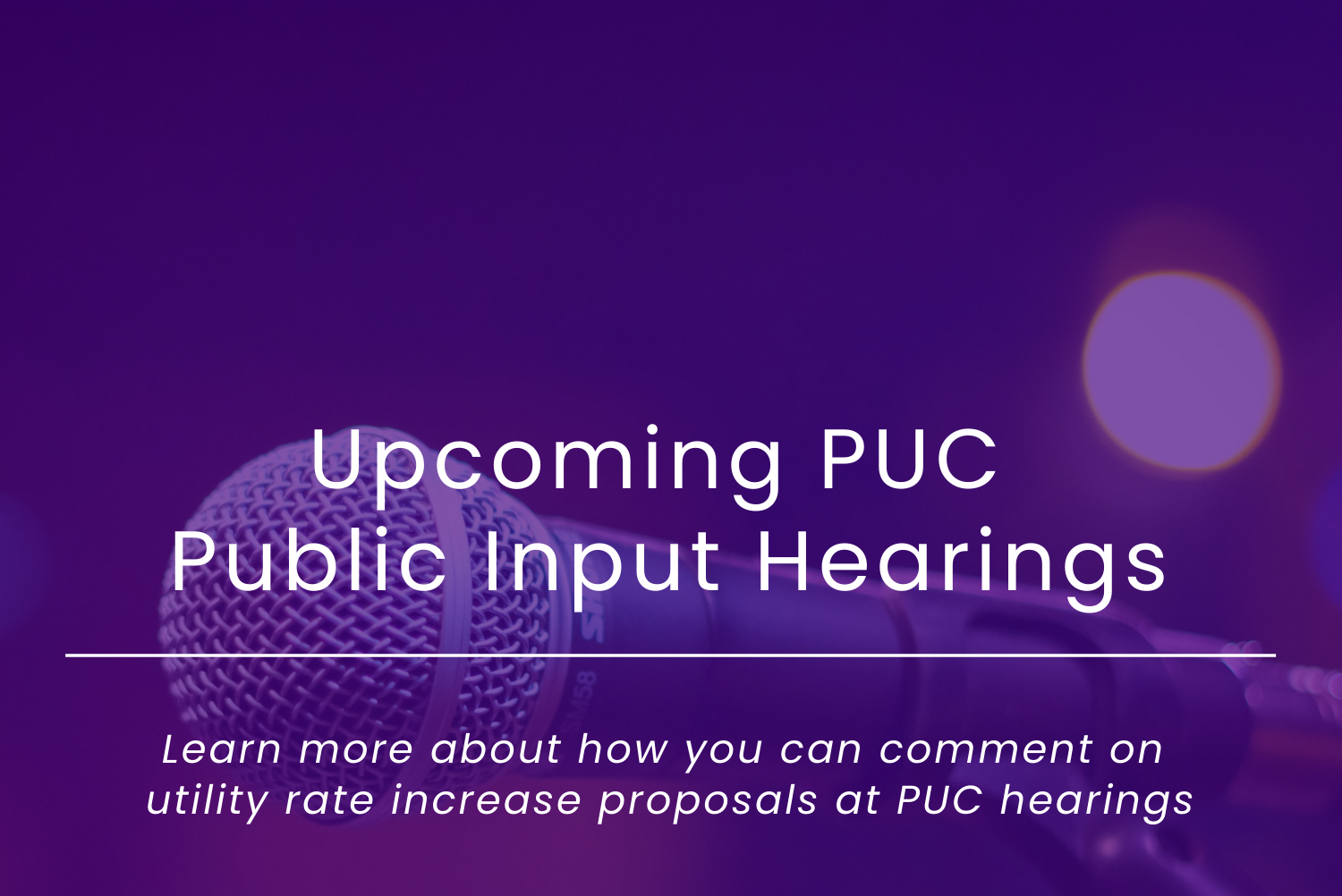 PUC Input Hearing Website Banner 3A