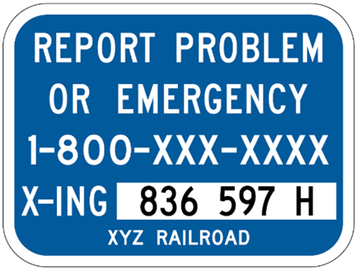 Rail Emergency Notification System Sign